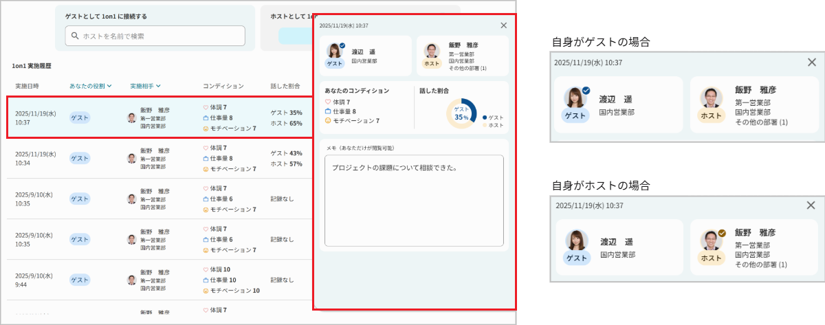 サイドシート表示